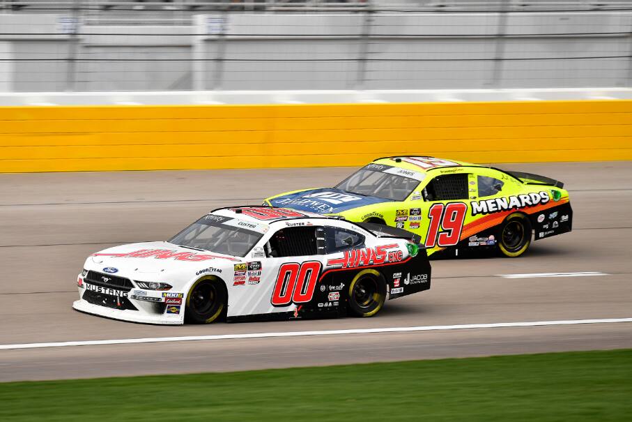 Stewart-Haas Racing's Cole Custer (00) sat on the pole for the NASCAR Xfinity race in Las Vegas. Stewart-Haas Racing's Cole Custer (00) sat on the pole for the NASCAR Xfinity race in Las Vegas.